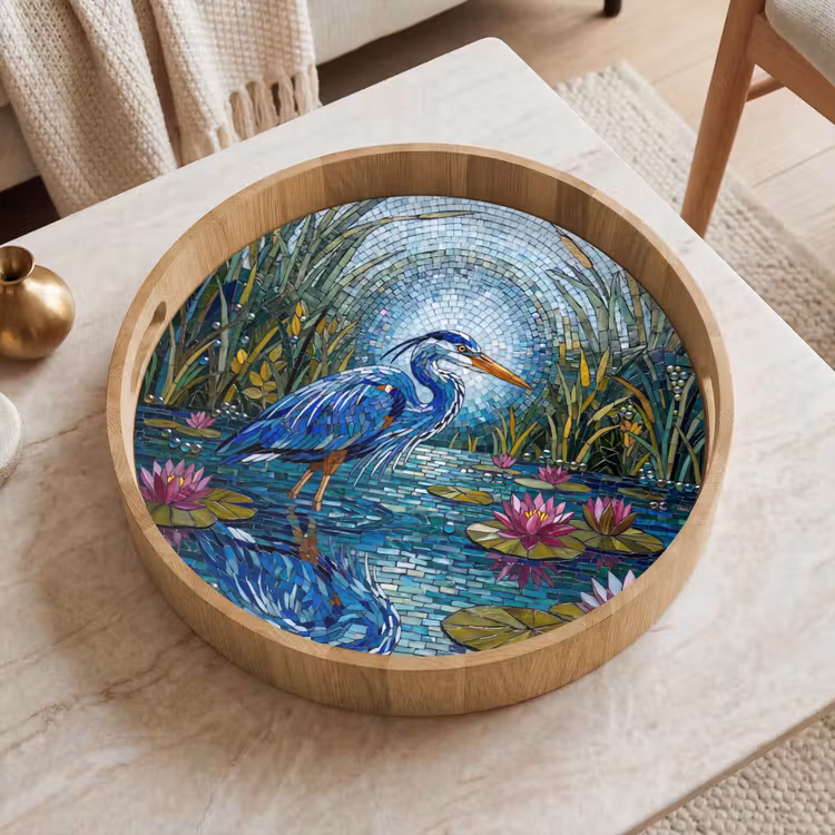 Dienblad - Vogel - Water - Natuur - Abstract - Blauw — 2
