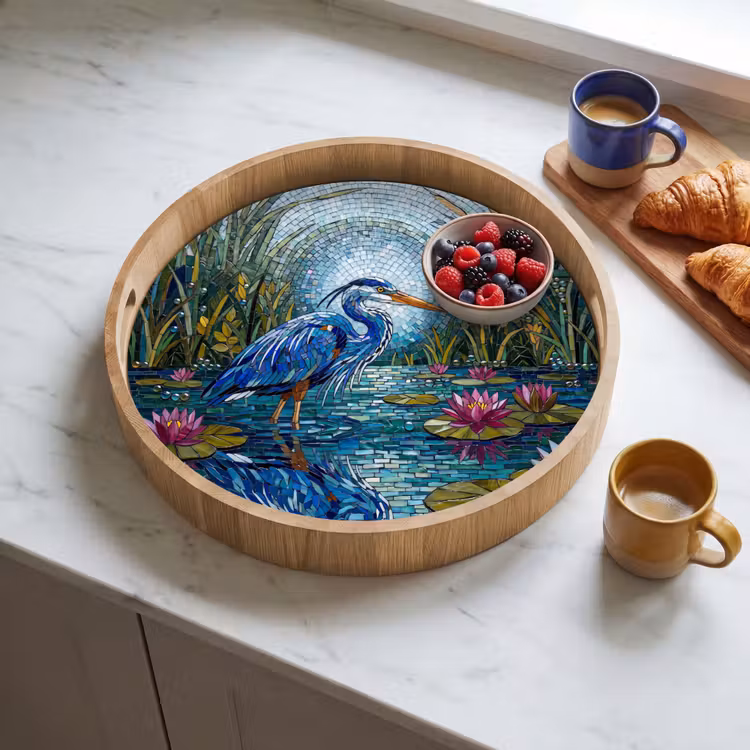 Dienblad - Vogel - Water - Natuur - Abstract - Blauw — 4