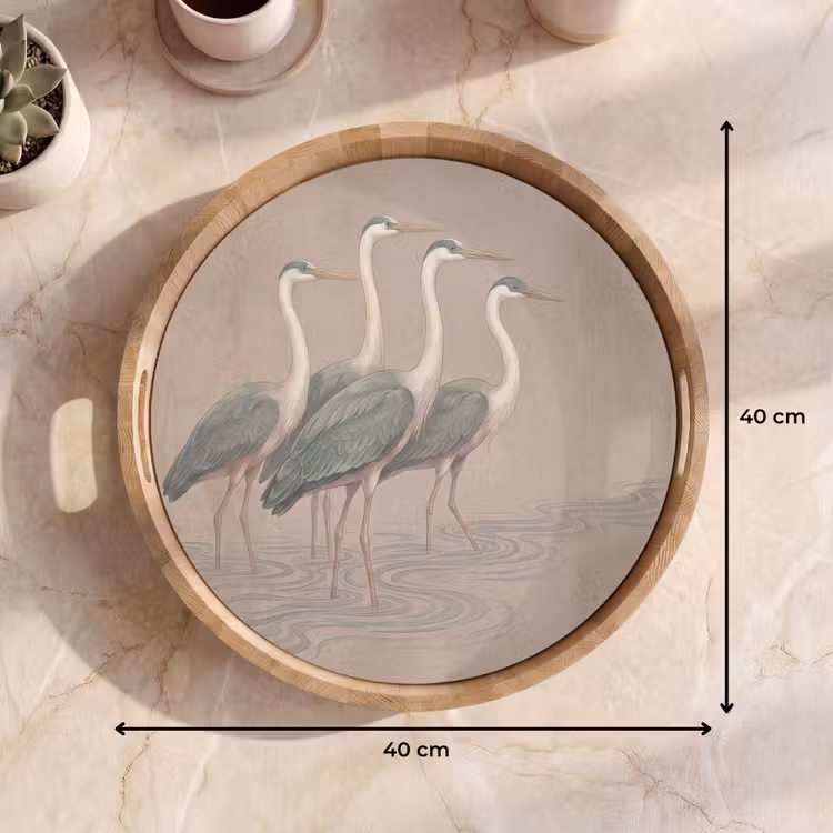Dienblad - Vogel - Water - Natuur - Vintage — 9