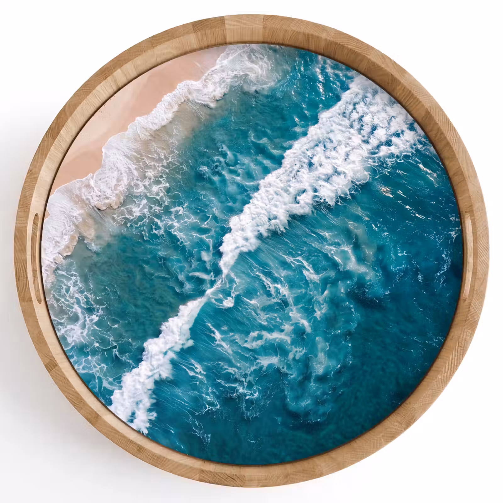 Dienblad - Zee - Strand - Golven - Natuur - Blauw — 1
