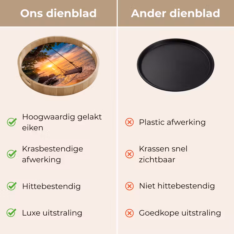Dienblad - Schommel - Strand - Zonsondergang - Natuur - Oranje — 3