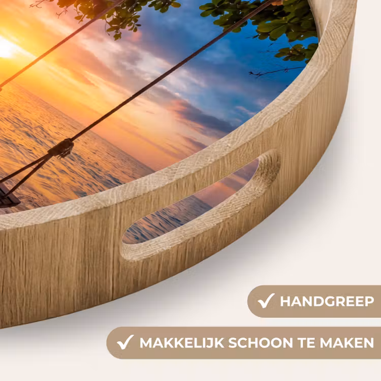 Dienblad - Schommel - Strand - Zonsondergang - Natuur - Oranje — 5