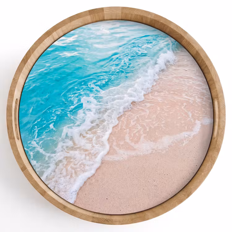 Dienblad - Strand - Zee - Golf - Natuur - Blauw — 1