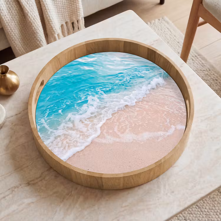 Dienblad - Strand - Zee - Golf - Natuur - Blauw — 2