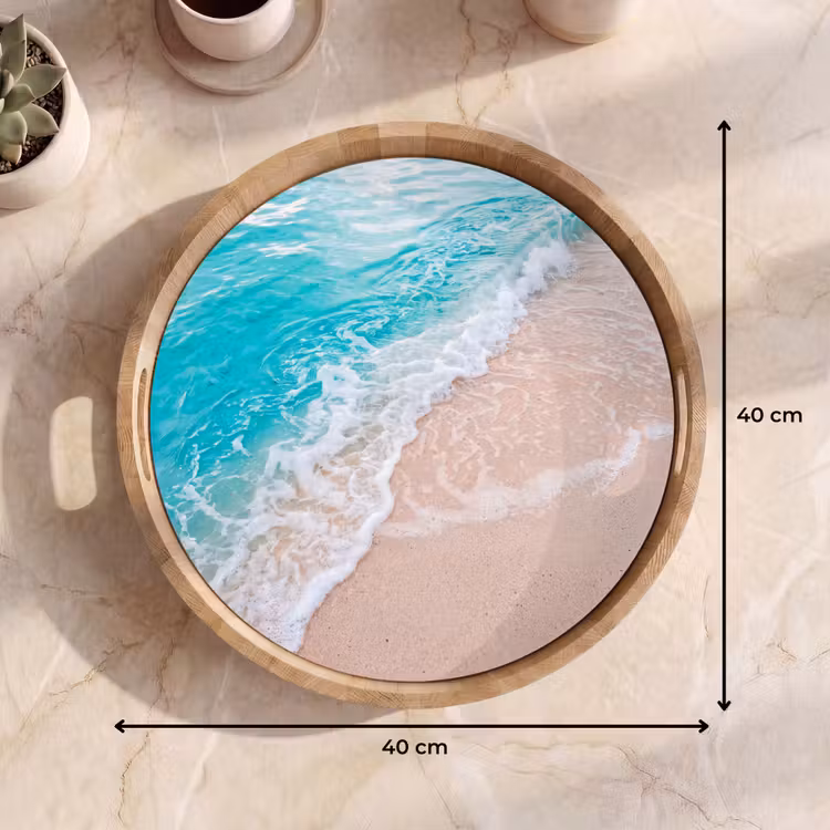 Dienblad - Strand - Zee - Golf - Natuur - Blauw — 9