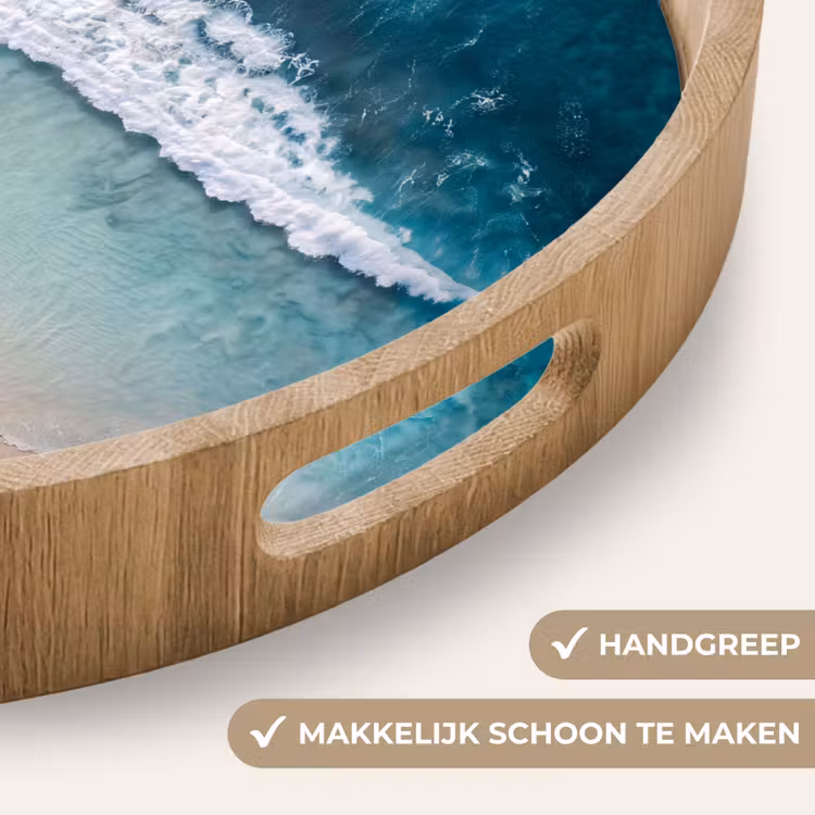 Dienblad - Strand - Zee - Golven - Natuur - Blauw — 5
