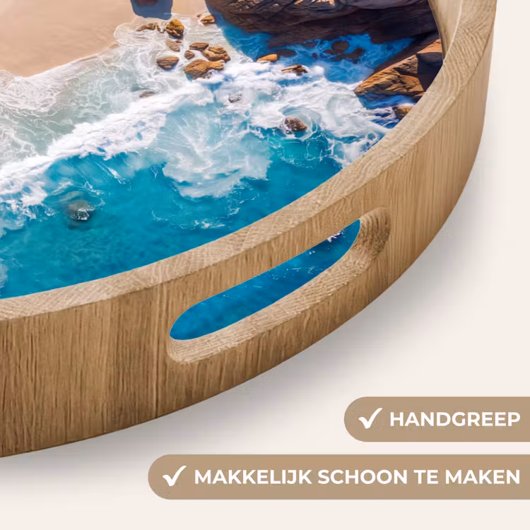 Dienblad - Strand - Zee - Rotsen - Natuur - Blauw — 5
