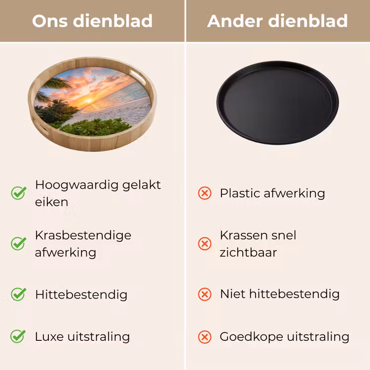 Dienblad - Strand - Zonsondergang - Palmbomen - Tropisch - Natuur — 3