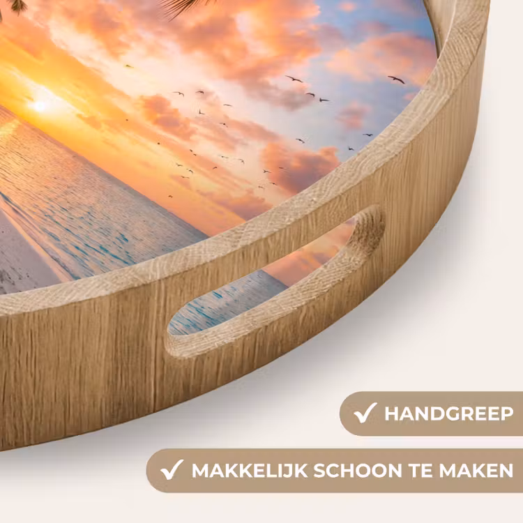 Dienblad - Strand - Zonsondergang - Palmbomen - Tropisch - Natuur — 5