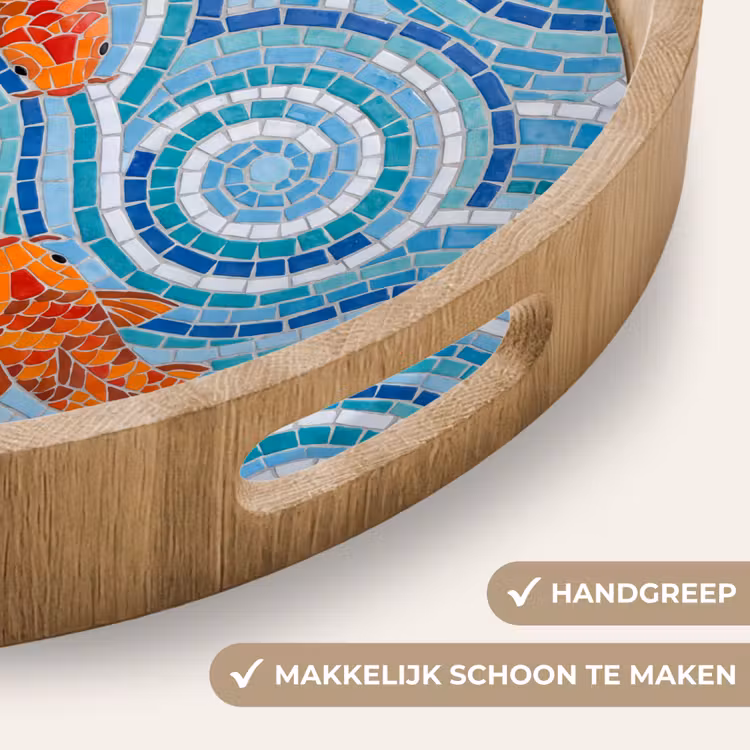 Dienblad - Vis - Mozaïek - Water - Decoratief - Blauw — 5
