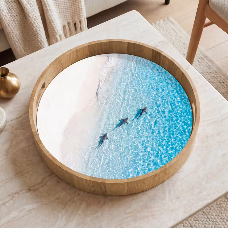 Dienblad - Vis - Oceaan - Strand - Turquoise - Natuur — 2
