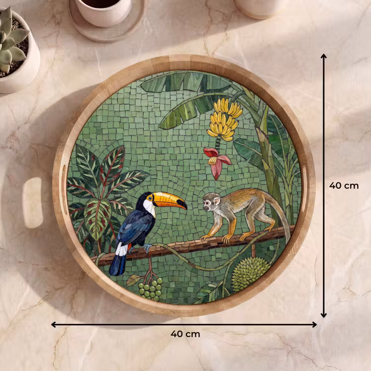 Dienblad - Vogel - Dier - Jungle - Mozaïek - Natuur — 9