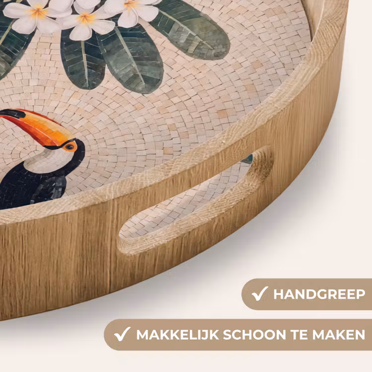 Dienblad - Vogel - Mozaïek - Tropisch - Natuur - Kleurrijk — 5