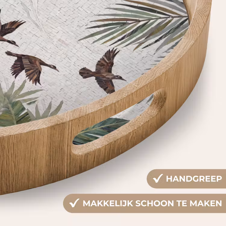 Dienblad - Vogel - Vliegend - Tropisch - Mozaïek - Groen — 5