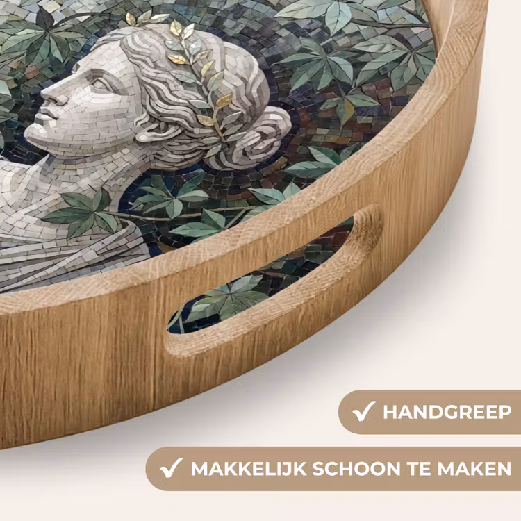 Dienblad - Vrouw - Klassiek - Mozaiëk - Natuur - Groen — 5