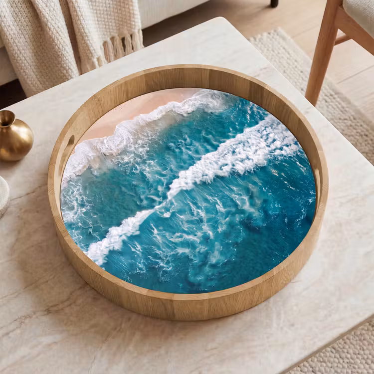 Dienblad - Zee - Strand - Golven - Natuur - Blauw — 2