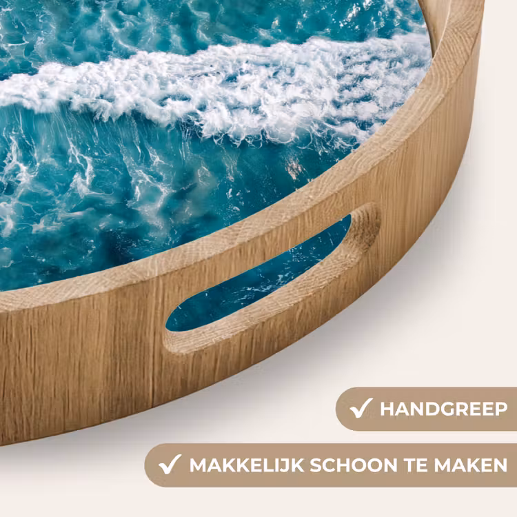 Dienblad - Zee - Strand - Golven - Natuur - Blauw — 5