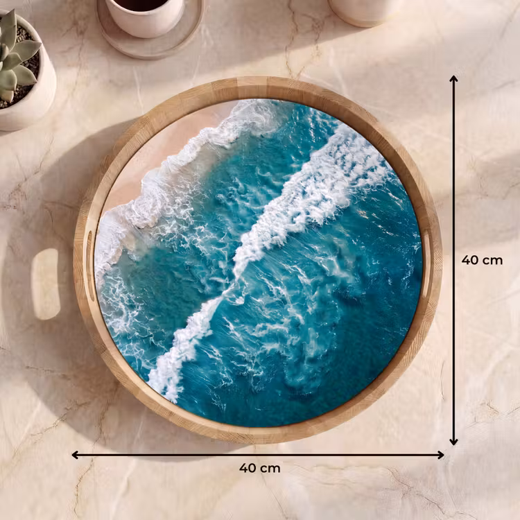 Dienblad - Zee - Strand - Golven - Natuur - Blauw — 9