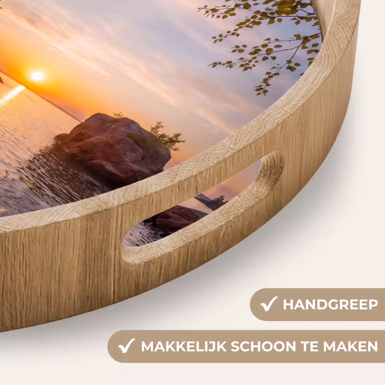 Dienblad - Zonsondergang - Kust - Water - Natuur - Oranje — 5