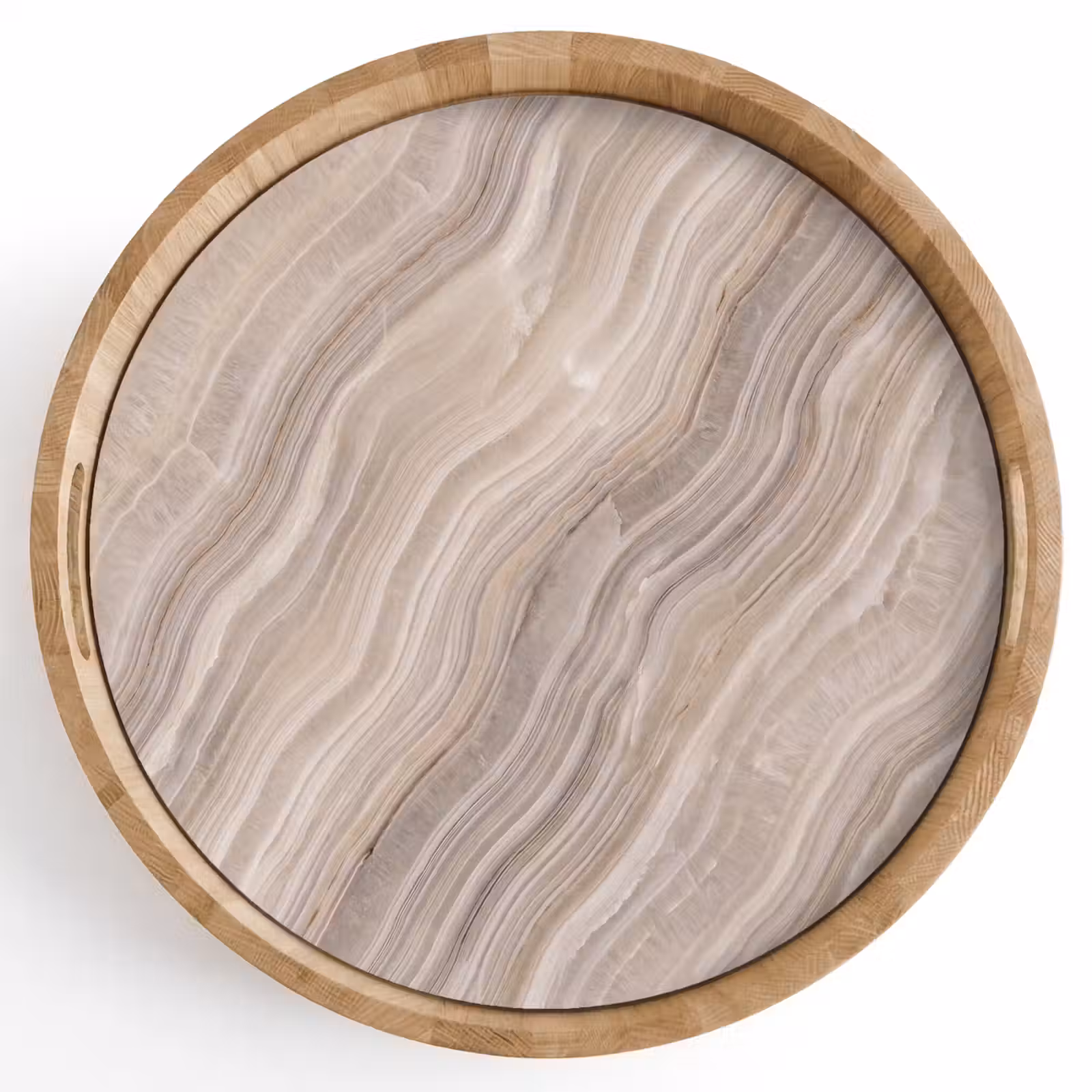 Dienblad - Textuur - Golvend - Abstract - Modern - Beige — 1