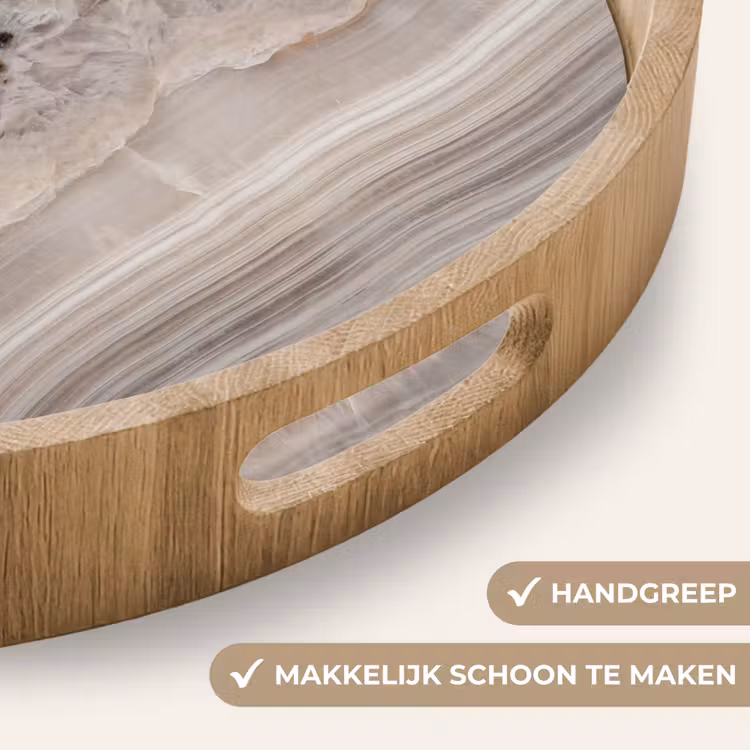 Dienblad - Steen - Textuur - Abstract - Beige - Wit — 5