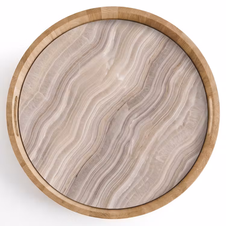 Dienblad - Textuur - Golvend - Abstract - Modern - Beige — 1