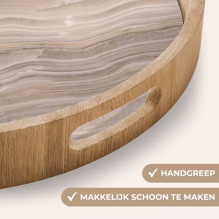 Dienblad - Textuur - Golvend - Abstract - Modern - Beige — 5