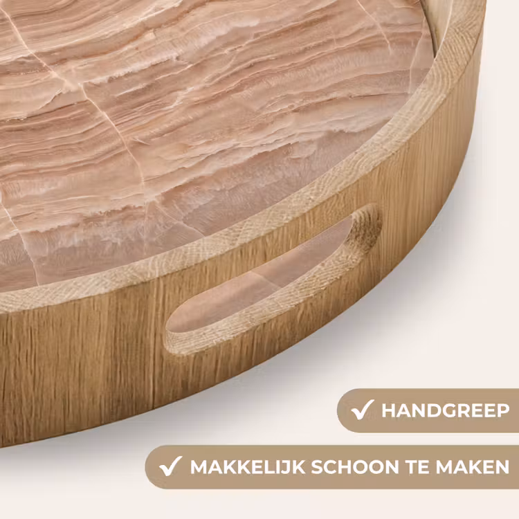 Dienblad - Textuur - Golvend - Abstract - Warm - Bruin — 5