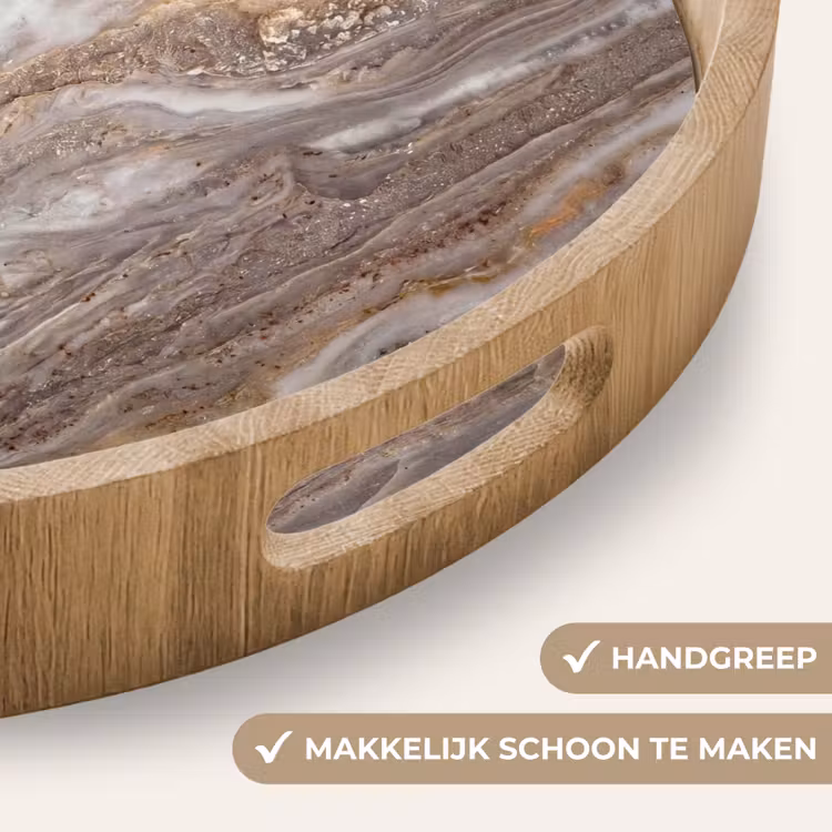 Dienblad - Textuur - Steen - Abstract - Beige — 5