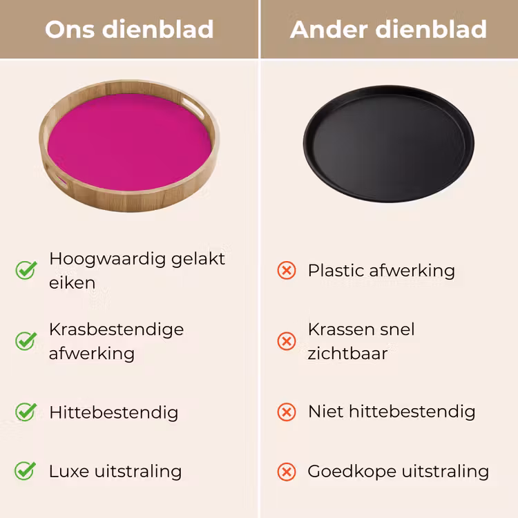 Dienblad - Velvet - Magenta - Roze — 3