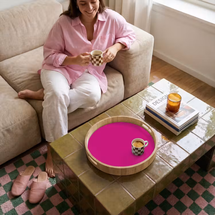 Dienblad - Velvet - Magenta - Roze — 6