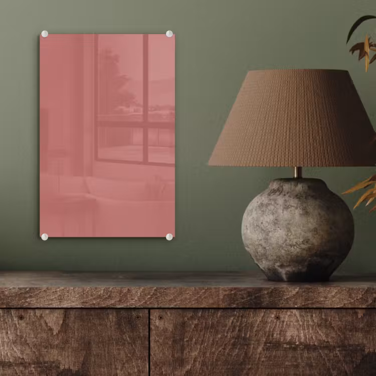 Glas schilderij - Ancient - Rose - Roze — 4