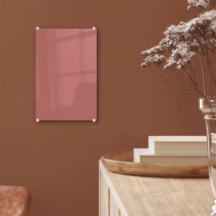 Glas schilderij - Ancient - Rose - Roze — 6