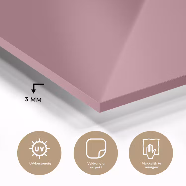 Glas schilderij - Antique - Mauve - Roze — 3