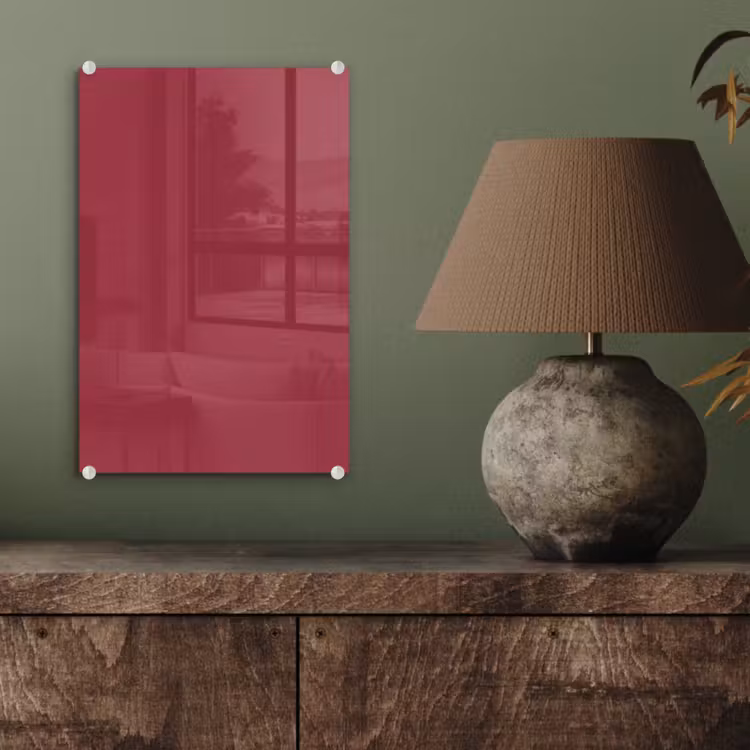 Glas schilderij - Antique - Ruby - Rood — 4