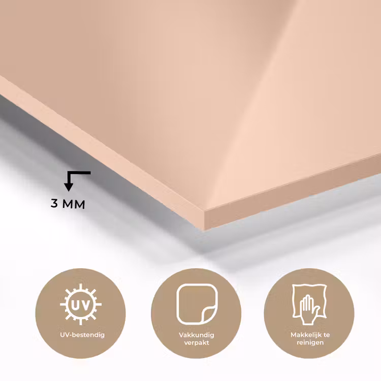 Glas schilderij - Apricot - Blush - Nude — 3