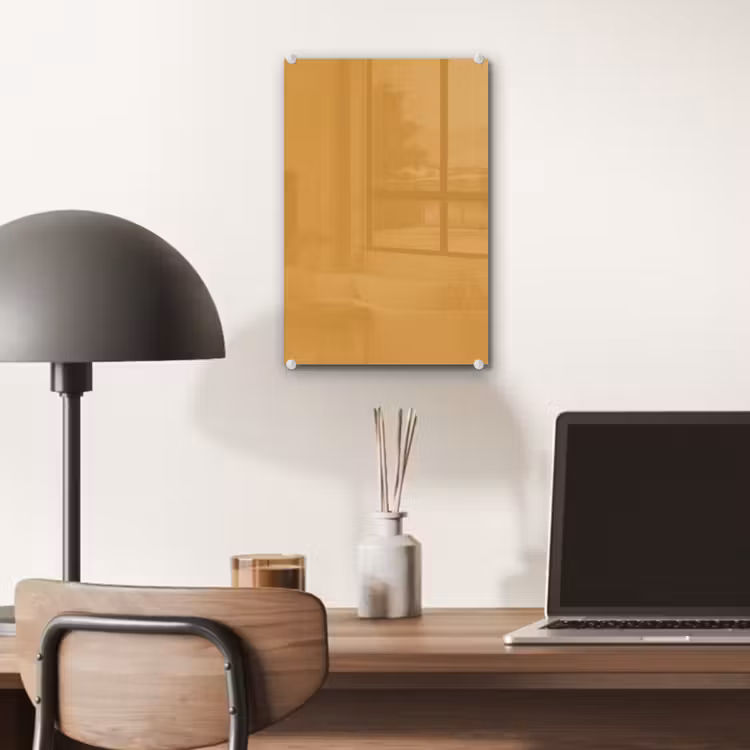 Glas schilderij - Autumn - Mustard - Geel — 7