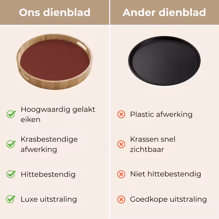 Dienblad - Valentine - Velvet - Rood — 3