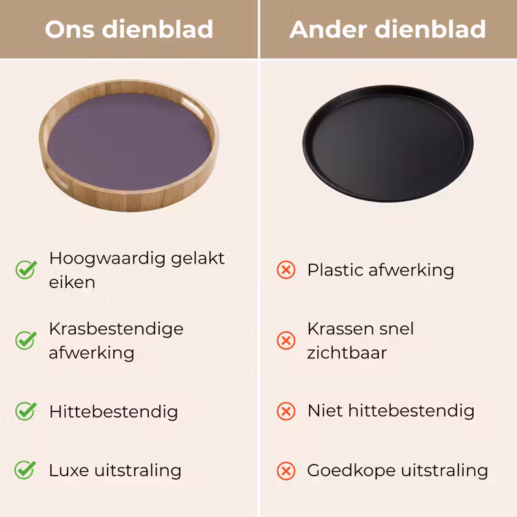 Dienblad - Velvet - Aubergine - Paars — 3