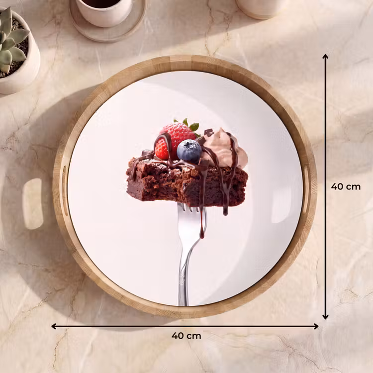 Dienblad - Vork - brownie - aardbei — 9