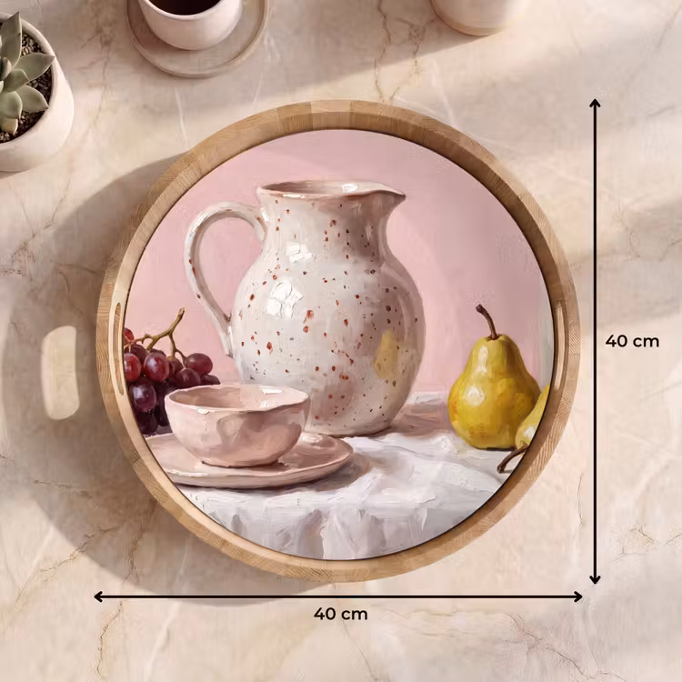 Dienblad - Stilleven - Fruit - Roze — 9