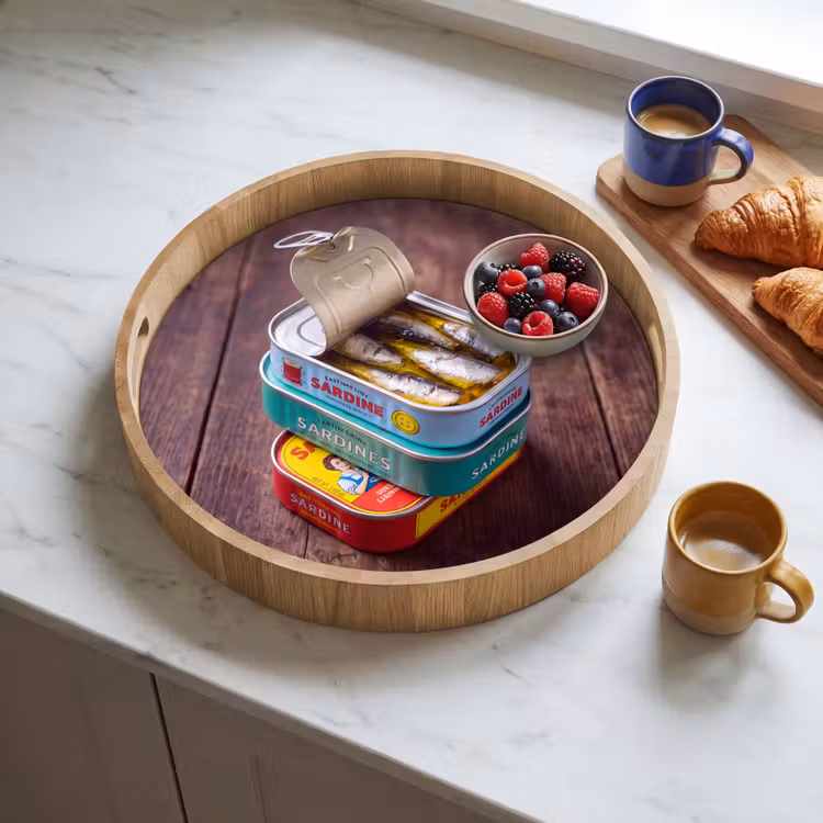 Dienblad - Vis - Blikjes - Keuken — 4