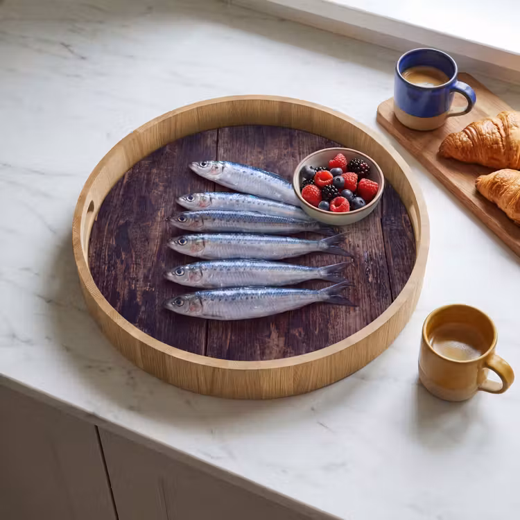 Dienblad - Vis - Hout - Eten — 4