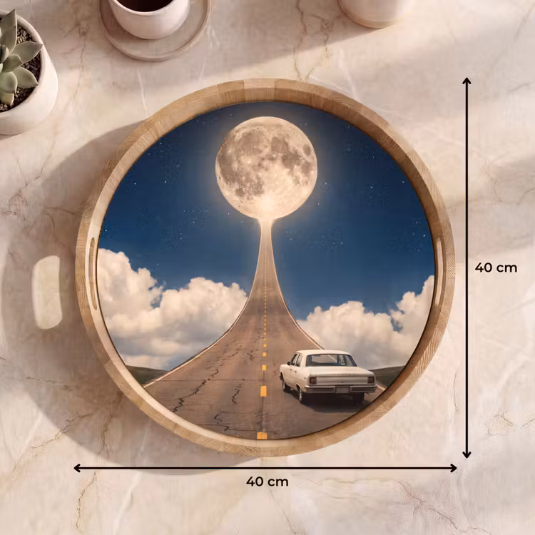 Dienblad - Weg - Maan - Nacht — 9