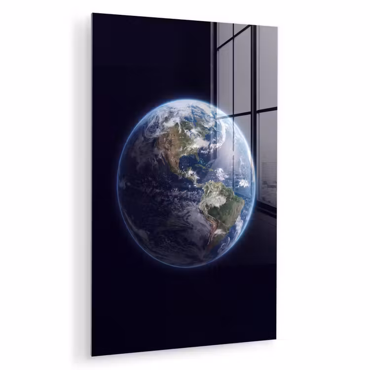 Glas schilderij - Aarde - Ruimte - Kosmos — 1