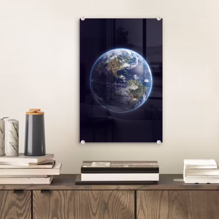 Glas schilderij - Aarde - Ruimte - Kosmos — 2