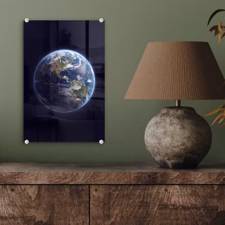 Glas schilderij - Aarde - Ruimte - Kosmos — 4