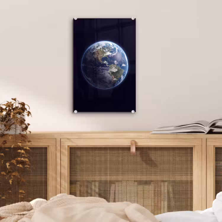 Glas schilderij - Aarde - Ruimte - Kosmos — 5