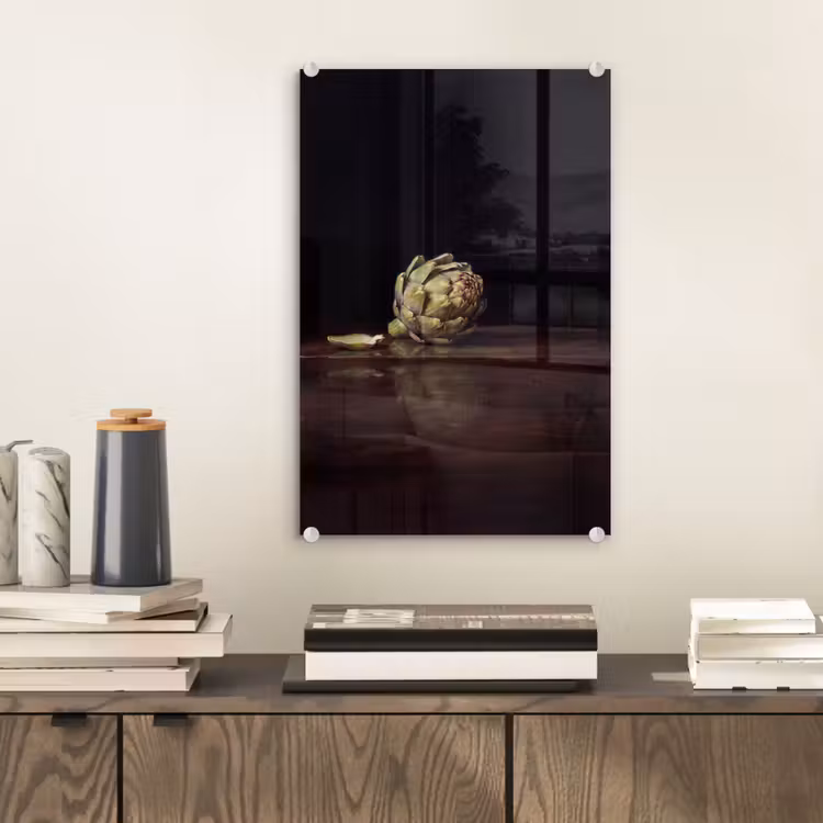 Glas schilderij - Artichok - Eten - Klassiek — 2