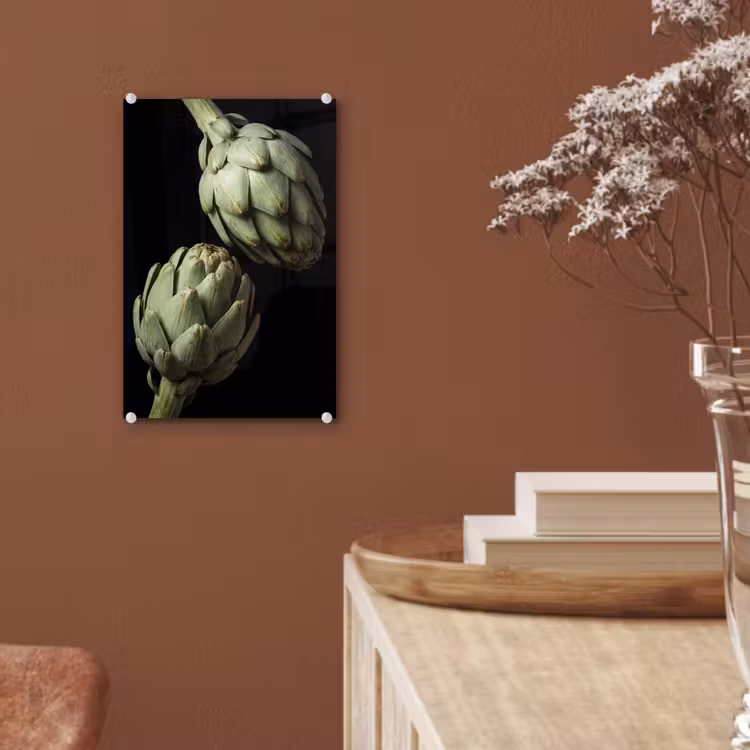 Glas schilderij - Artisjok - Groen - Eten — 6